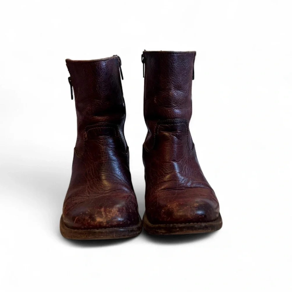 Freebird Dark Brown Leather Ankle Boots - Picture 3 of 5